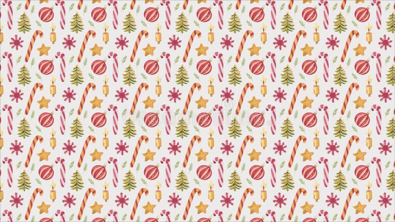 Aquarelle de noël motif continu fond saisonnier fond d'écran horizontal illustration stock