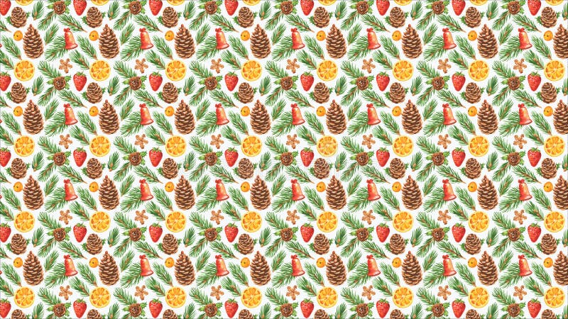 Aquarelle de noël motif continu fond saisonnier fond d'écran horizontal illustration de vecteur
