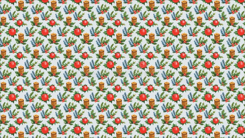 Aquarelle de noël motif continu fond saisonnier fond d'écran horizontal illustration libre de droits