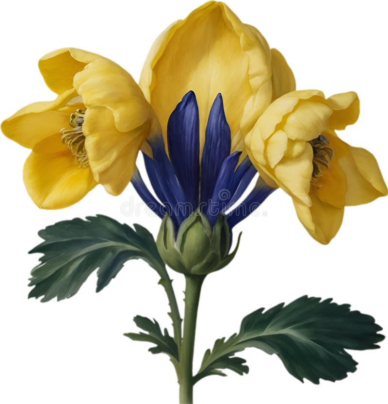 Watercolor painting of Aconite flower. Aconite flower clipart for decoration. AI-Generated. Watercolor painting of Aconite flower. Aconite flower clipart for decoration. AI-Generated.