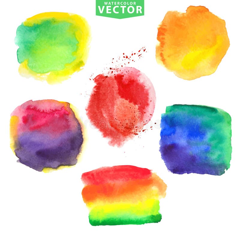 Aquarellflecke Klare helle Farben vektor abbildung Aquarellflecke Klare helle Farben vektor abbildung