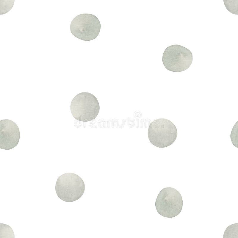 Aquarellgrün Polka-Punkte nahtlos Muster für Schreibwaren Baumwollgewebe Baumwolldecke. Retro stock abbildung