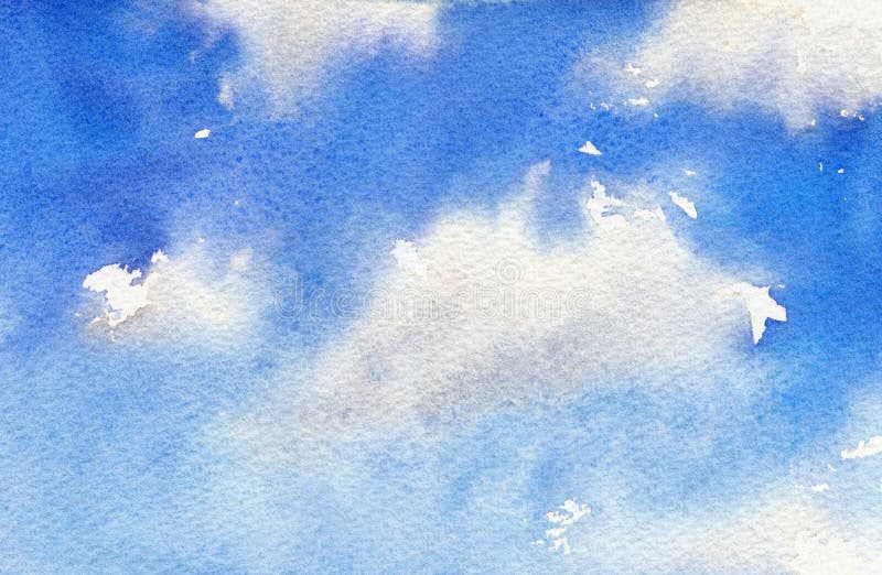 Aquarellillustration des Himmels mit Wolke Künstlerischer natürlicher Malereizusammenfassungshintergrund vektor abbildung Aquarellillustration des Himmels mit Wolke Künstlerischer natürlicher Malereizusammenfassungshintergrund vektor abbildung