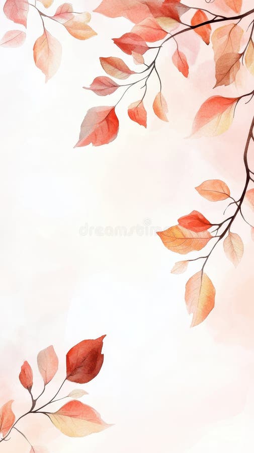 Aquarellmalerei von zarten Herbstblättern auf weißem Hintergrund vektor abbildung