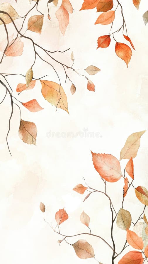 Aquarellmalerei von zarten Herbstblättern auf weißem Hintergrund vektor abbildung