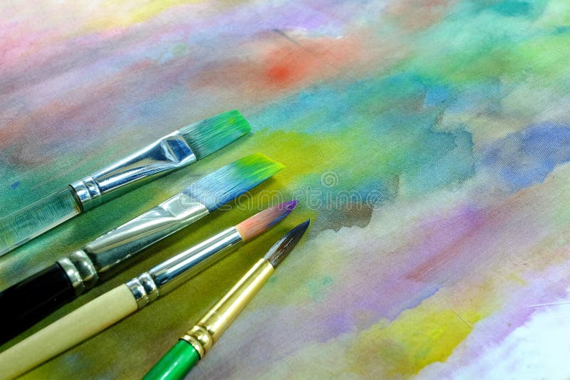 Aquarellpinsel stockbilder Aquarellpinsel stockbilder
