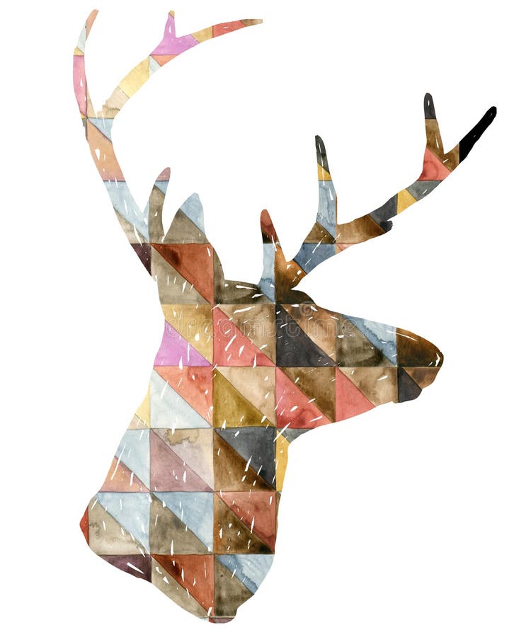 Aquarellrotwild-Grafikillustration vektor abbildung Aquarellrotwild-Grafikillustration vektor abbildung