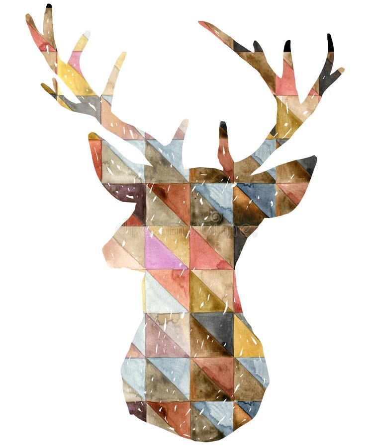 Aquarellrotwild-Grafikillustration vektor abbildung Aquarellrotwild-Grafikillustration vektor abbildung