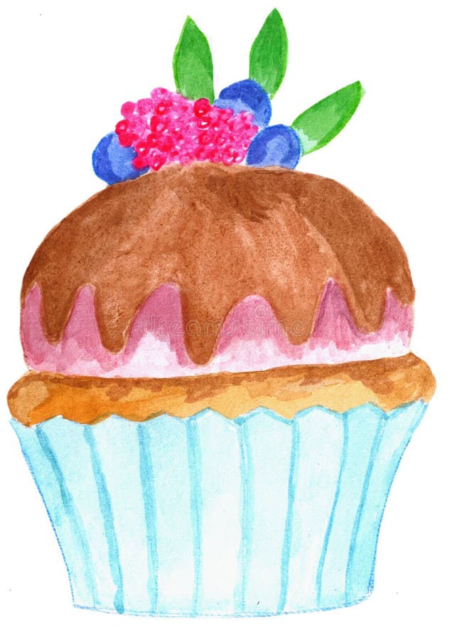 AquarellSchokoladenSchaumgummiringe Auf Weißem