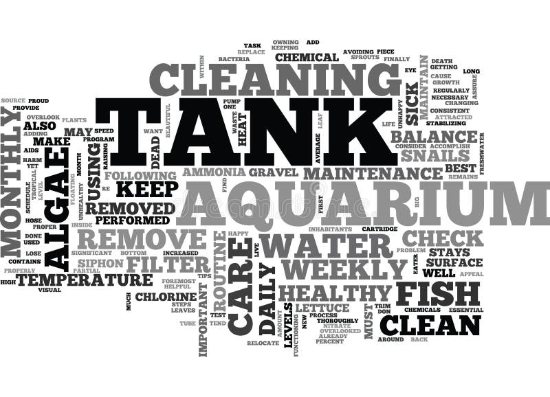 Aquarium Care Guide Word Cloud Stock Illustration Illustration of