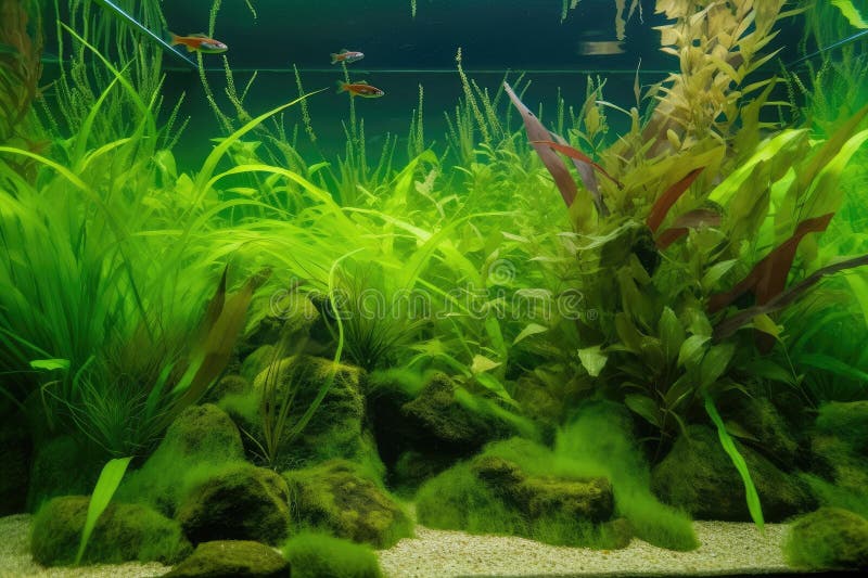 Aquarium with Variety of Aquatic Plants and Seagrasses, Including ...