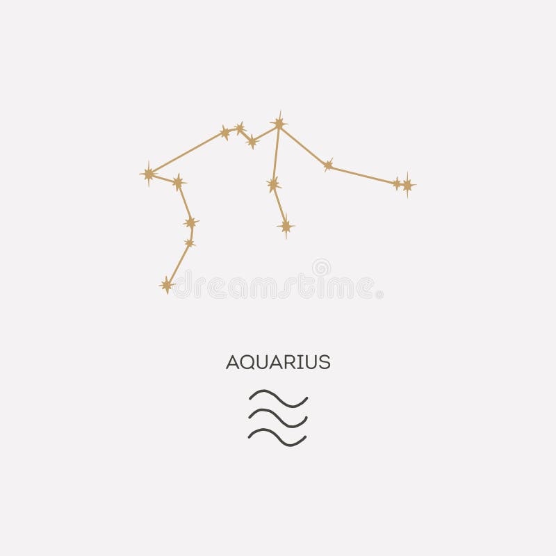 Aquarius Constellation Vector Illustration Stock Vector Illustration