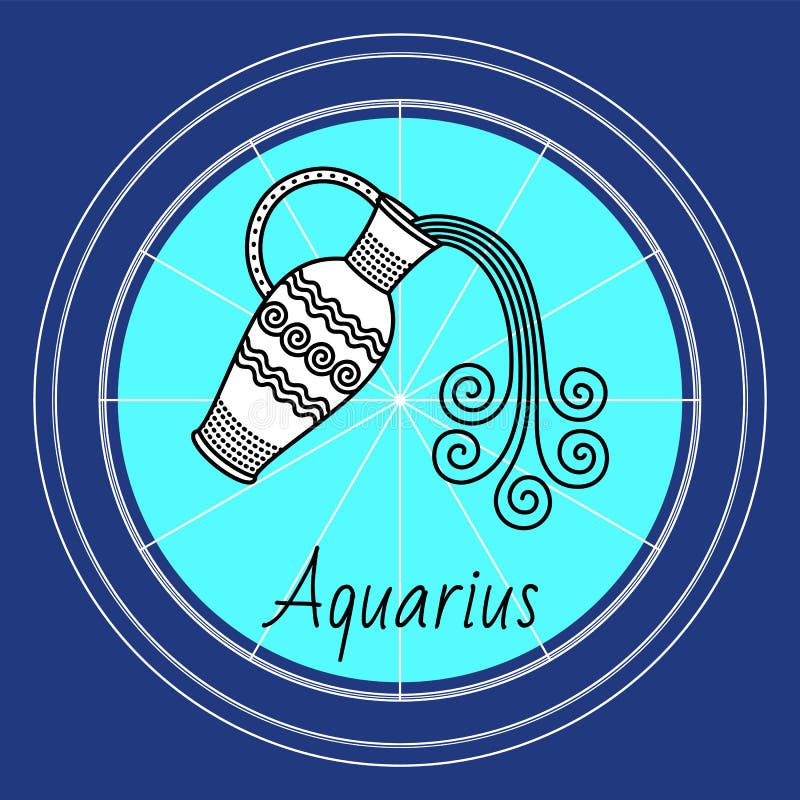 Aquarius Horoscope and Astrology, Zodiac Sign Stock Vector ...