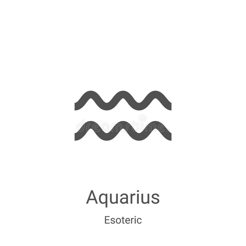 Aquarius Icon Vector from Esoteric Collection. Thin Line Aquarius ...