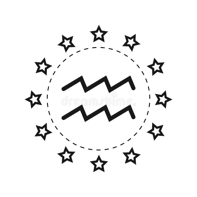 aquarius Sinal do zodíaco Horóscopo e previsões lisos do símbolo Objeto do vetor ilustração do vetor aquarius Sinal do zodíaco Horóscopo e previsões lisos do símbolo Objeto do vetor ilustração do vetor