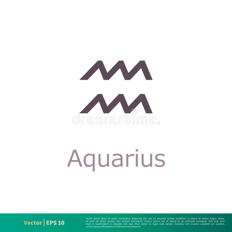 Aquarius Zodiac sign logo stock illustration. Illustration of abstract ...