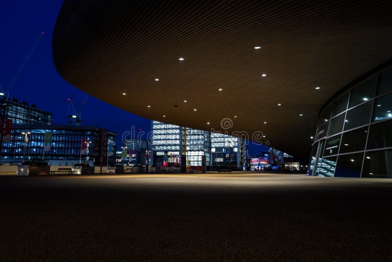 The Aquatics Centre at night,London stock image The Aquatics Centre at night,London stock image