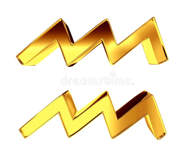 Aquário do sinal do zodíaco em um fundo branco ilustração do vetor Aquário do sinal do zodíaco em um fundo branco ilustração do vetor