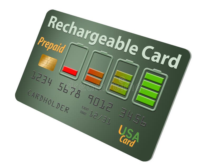 Here is a rechargeable, refillable prepaid credit card. It comes with an charge indicator like for a battery as the design on the card. Here is a rechargeable, refillable prepaid credit card. It comes with an charge indicator like for a battery as the design on the card.