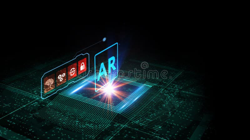 Ar, augmented reality icon. Business, Technology, Internet and network concept royalty free illustration