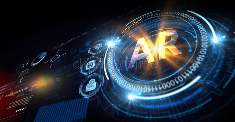 Ar, augmented reality icon. Business, Technology, Internet and network concept stock illustration