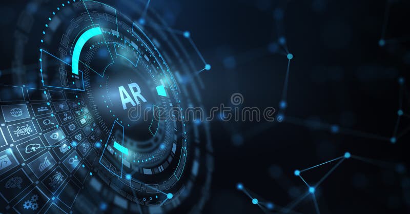 Ar, augmented reality icon. Business, Technology, Internet and network concept royalty free illustration