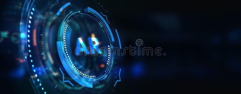 Ar, augmented reality icon. Business, Technology, Internet and network concept. 3d illustration stock illustration