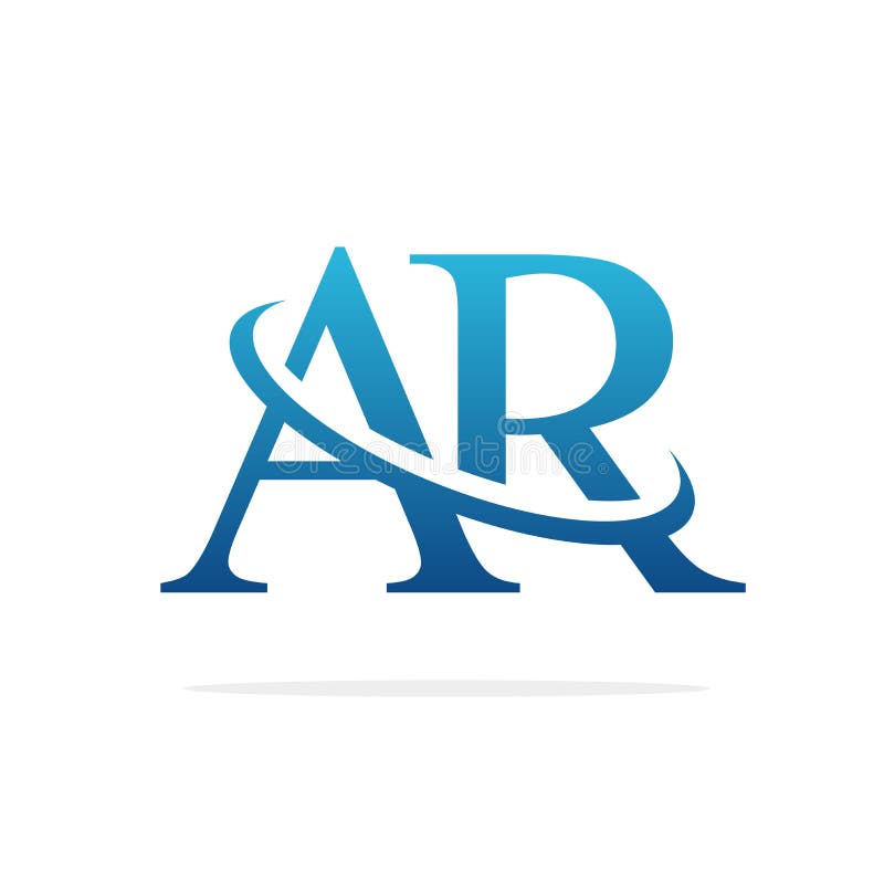 AR Creative Logo Design Vector Art Stock Illustration - Illustration of