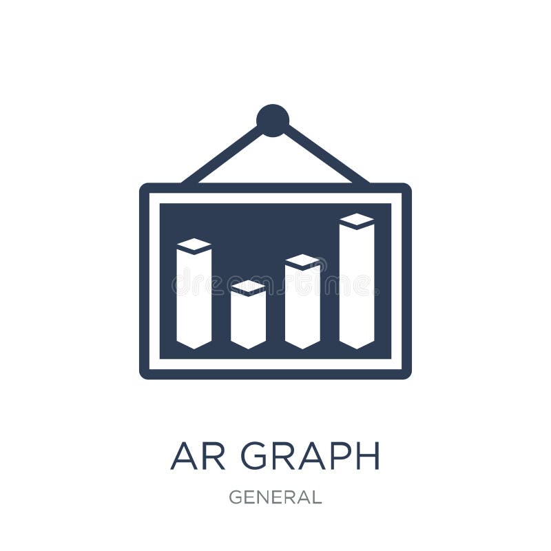 Ar graph icon. Trendy flat vector ar graph icon on white background from general collection royalty free illustration