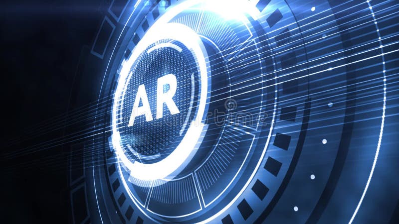AR, icône de la réalité augmentée Concept d'affaires, de technologie, Internet et de réseau