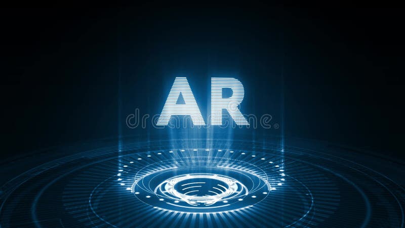AR, icône de la réalité augmentée Concept d'affaires, de technologie, Internet et de réseau