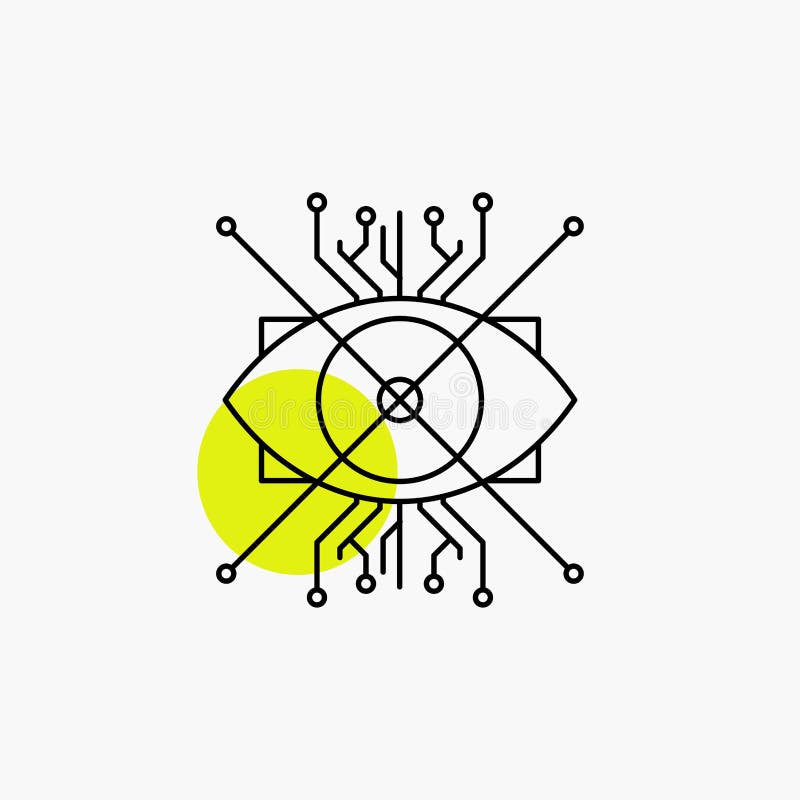 AR, Vermehrung, Cyber, Auge, Linse Linie Ikone vektor abbildung