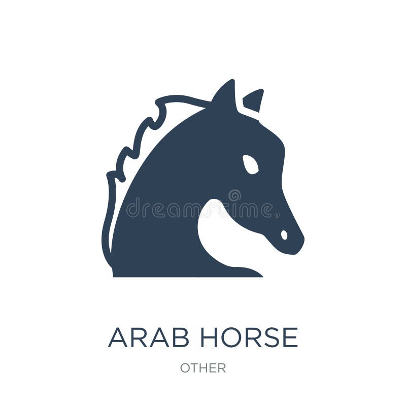 Arab Horse Icon in Trendy Design Style. Arab Horse Icon Isolated on ...