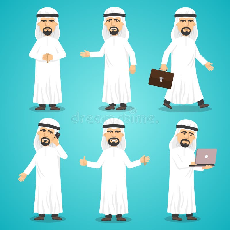 Arab Images Set vector illustration Arab Images Set vector illustration