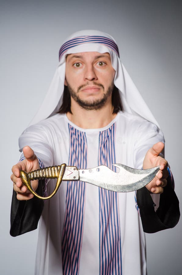 Arab Man Palestinian Costume Standing His Stock Photo 1099453877