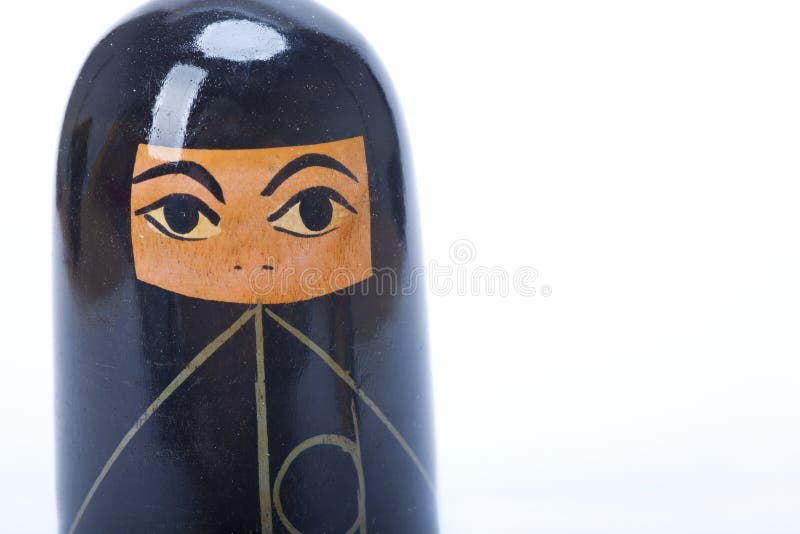 Arab Woman Nesting Doll In A Burka stock images Arab Woman Nesting Doll In A Burka stock images