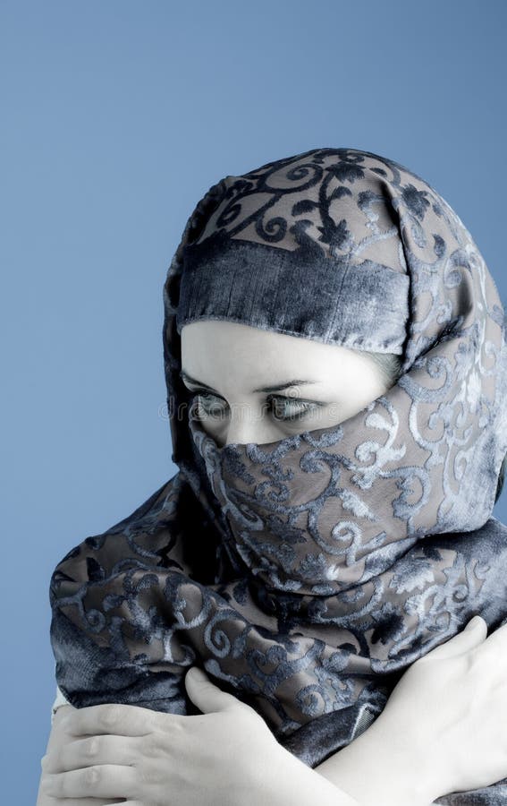 Arab woman wearing veil stock image. Image of arabic - 16084573