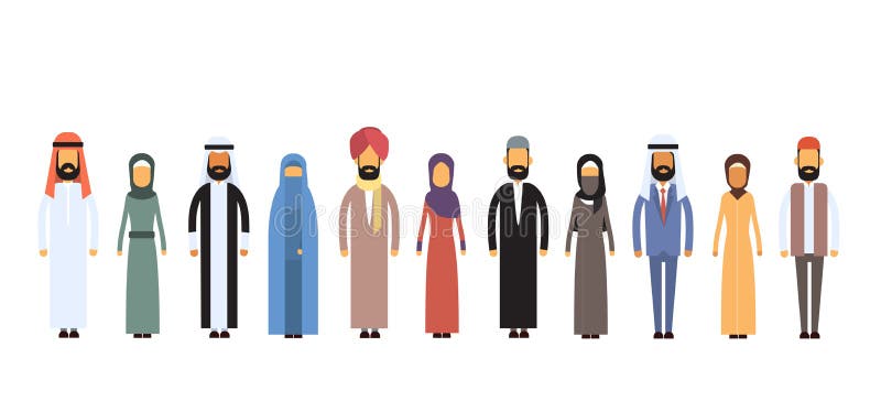 Araba Grupowego mieszkania Różni ludzie ilustracji