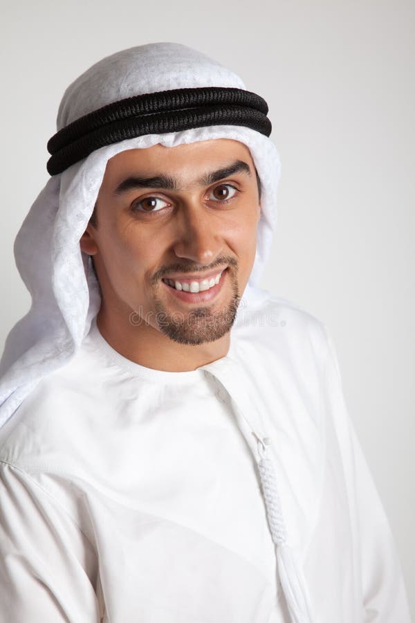 Arabe de sourire image stock Arabe de sourire image stock