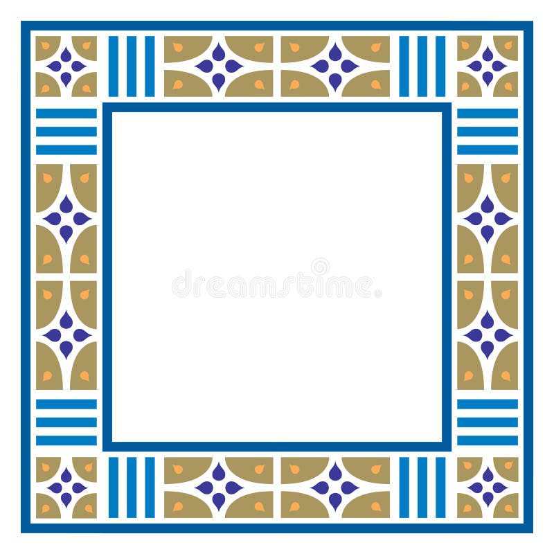 Arabesque frame, geometric border