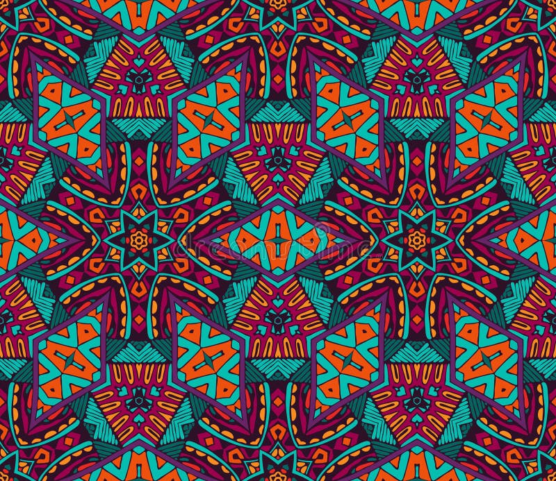 Arabesque mosaic seamless pattern