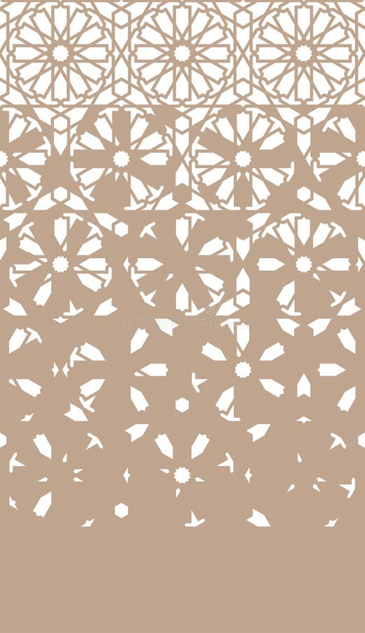Arabian disintegration repeating border. Arabian monochrome border pattern royalty free illustration