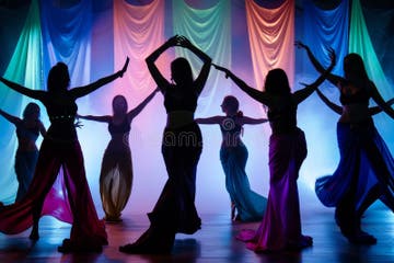 Arabic Belly Dance Class Concept Stock Image - Image of dance, class