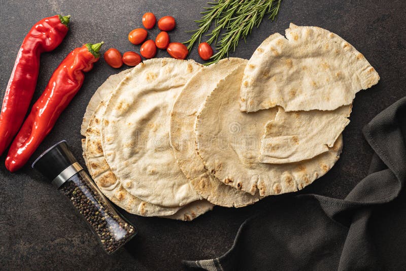 Arabic Bread. Flat Pita Bread Stock Image Image of brown, arab 239376371