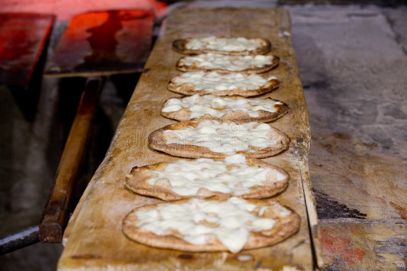 Lebanese Manakish / Oriental Food For Breakfast Ba Stock Photo - Image ...