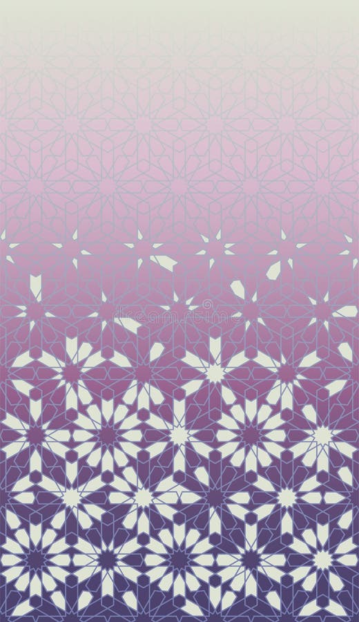Arabic Flowers Vector Seamless Border,wallpaper. Geometric Arabic