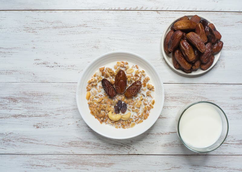 Arabic Muesli with Dates. Ramadan Food Stock Photo Image of concept