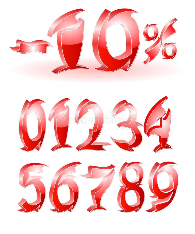 Arabic numerals design royalty free illustration