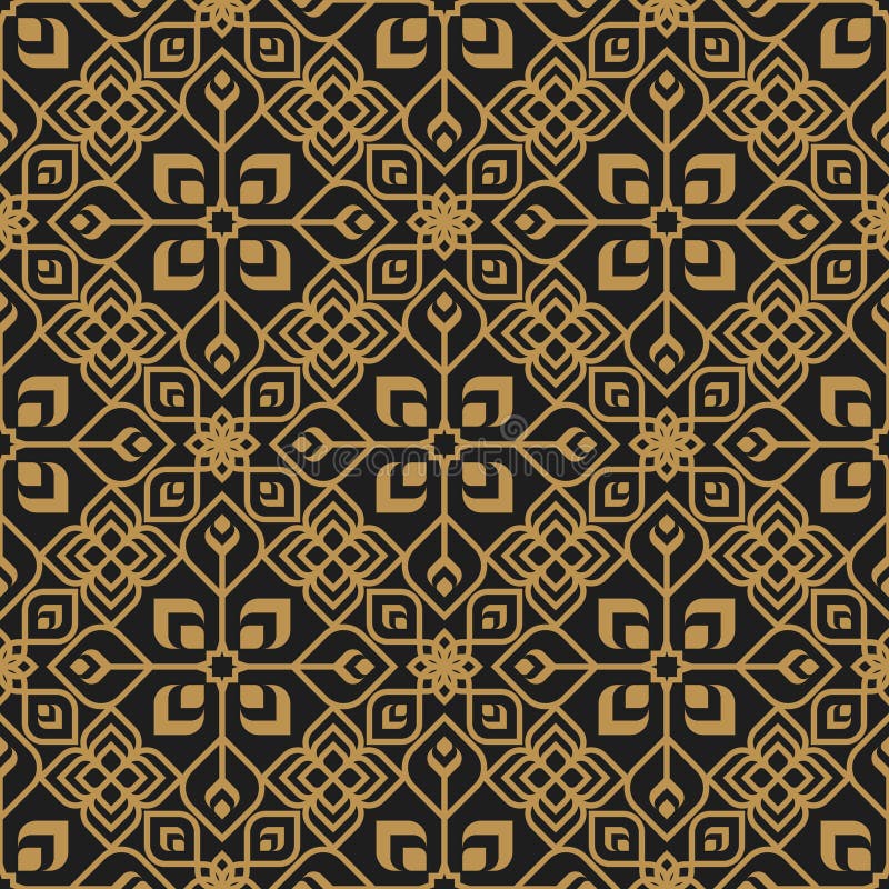 Arabic Seamless Pattern With Oriental Geometric Ornaments. Stock Vector ...