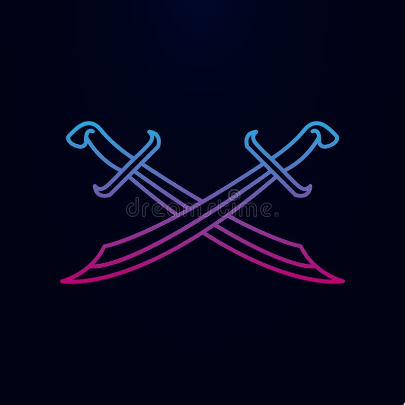 Arabic Sword Colored Field Outline Icon. Element of Arabian Culture Icon for Mobile Concept and Web Apps Stock Illustration - Illustration of icon, knight: 121610914